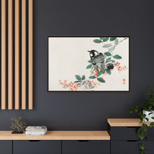 Black-capped chickadee by Kōno Bairei (1844-1895)