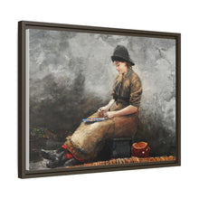 A Fishergirl Baiting Lines (1881) by Winslow Homer