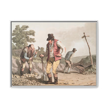 Illustration of stone breakers on the road from The Costume of Yorkshire (1814) by George Walker - NOMADEN ART GALLERY