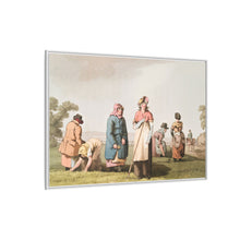 Illustration of riding the stang from The Costume of Yorkshire (1814) by George Walker