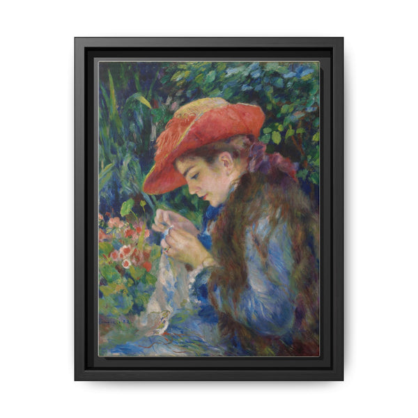 Marie-Thérèse Durand-Ruel Sewing (1882) by Pierre Auguste Renoir - NOMADEN ART GALLERY