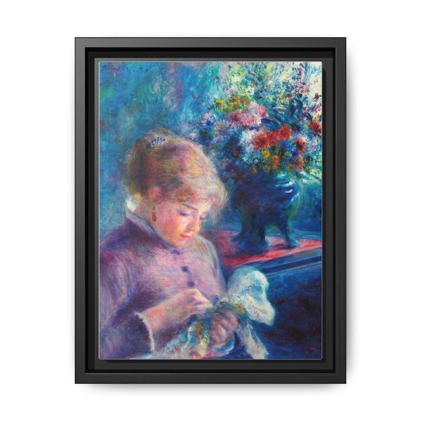 Young Woman Sewing (1879) by Pierre-Auguste Renoir. - NOMADEN ART GALLERY