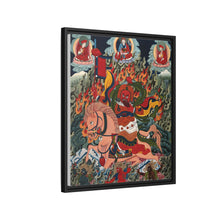 Tse Mara , a form of Dharmapala (protector of teachings), guardian of the Samye Monastery. Gouache painting by a Tibetan artist