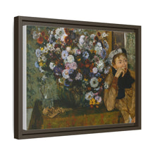 Una mujer sentada junto a un jarrón de flores de Edgar Degas (¿Madame Paul Valpinçon?) 