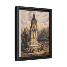 People near a river praying before the figure of a saint on a memorial cross - NOMADEN ART GALLERY