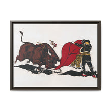 Matador and bull, aesthetic woodcut - NOMADEN ART GALLERY