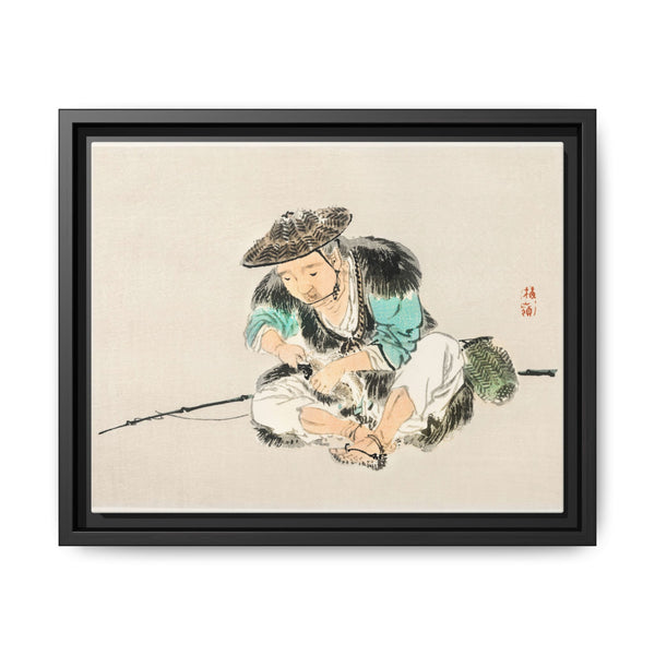 Man maintaining a fishing rod by Kōno Bairei (1844-1895) - NOMADEN ART GALLERY