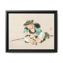 Man maintaining a fishing rod by Kōno Bairei (1844-1895) - NOMADEN ART GALLERY