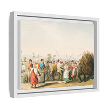 Illustration of rape threshing from The Costume of Yorkshire (1814) by George Walker