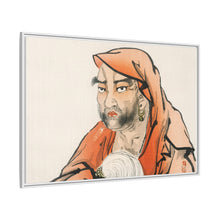 Daruma (Bodhidharma) with a horsetail whisk by Kōno Bairei (1844-1895).