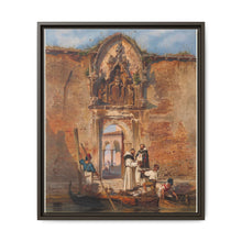 Monks Buying Fish before the Portal of the Madonna della Misericordia (1855) by Ludwig Johann Passini - NOMADEN ART GALLERY