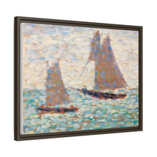 Two Sailboats at Grandcamp (Deux voiliers Ã Grandcamp) (ca. 1885) by Georges Seurat