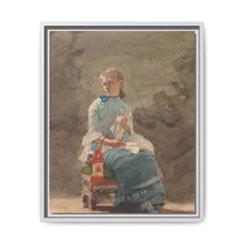 Young Woman Sewing (1876) by Winslow Homer - NOMADEN ART GALLERY