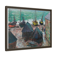 Boats on the Beach at Étretat (1885) by Claude Monet - NOMADEN ART GALLERY
