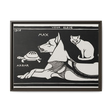 Akbar the tortoise, Max the dog and Puss the cat (1916 ) by Julie de Graag - NOMADEN ART GALLERY