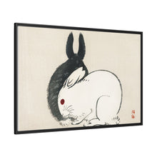 Black and white rabbits by Kōno Bairei (1844-1895)