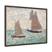 Two Sailboats at Grandcamp (Deux voiliers Ã Grandcamp) (ca. 1885) by Georges Seurat