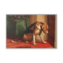 Suspense (1877) by sir Edwin Landseer, a Victorian bloodhound mastiff waiting. - NOMADEN ART GALLERY