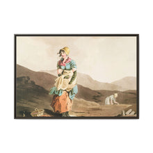 Illustration of the cranberry girl from The Costume of Yorkshire (1814) by George Walker - NOMADEN ART GALLERY