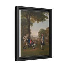 Arthur Holdsworth Conversing with Thomas Taylor and Captain Stancombe by the River Dart (1757) by Arthur Devis - NOMADEN ART GALLERY