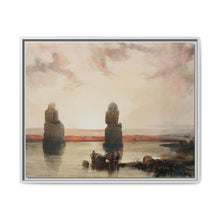 Statues of Memnon at Thebes during the inundation illustration by David Roberts (1796–1864) - NOMADEN ART GALLERY