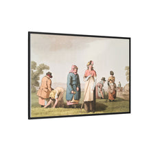 Illustration of riding the stang from The Costume of Yorkshire (1814) by George Walker