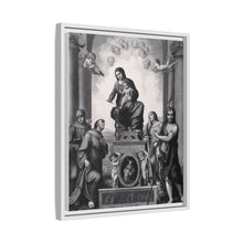 Saint Mary (the Blessed Virgin) with the Christ Child and Saint Antony of Padua, Saint Francis of Assisi, Saint Catherine of Alexandria, Saint John the Baptist and angels.