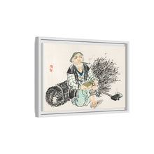 Smoking farmer with branches by Kōno Bairei (1844-1895)