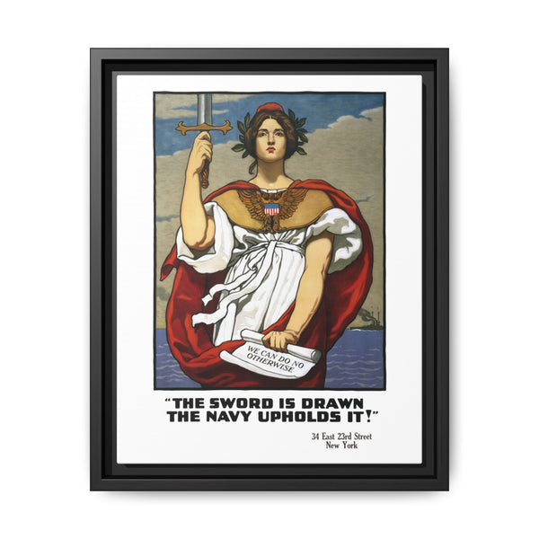 The sword is drawn, the Navy upholds it!" (1856-1919) chromolithograph art by Kenyon Cox, N.A - NOMADEN ART GALLERY