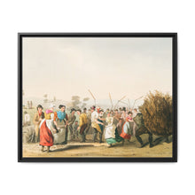 Illustration of rape threshing from The Costume of Yorkshire (1814) by George Walker - NOMADEN ART GALLERY