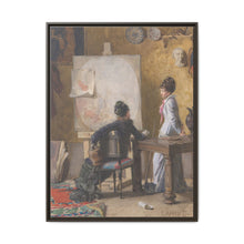 Adéle de Saussure and Marie-Louise Ravel, the Artist's Wife, in His Studio (1877) by Edouard Ravel - NOMADEN ART GALLERY