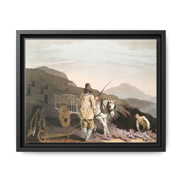 Illustration of peat cart from The Costume of Yorkshire (1814) by George Walker