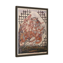 A scene from the Ramayana: Hanuman catching Virunyananti . Gouache painting by a Thai artist.
