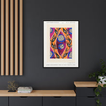 Flower pochoir pattern in Art Nouveau oriental style