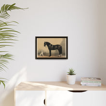 Orloffer (Orloff Horse) by Emil Volkers (1880) - An illustration of a black horse and a white dog - NOMADEN ART GALLERY