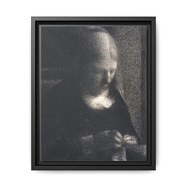 The Artist’s Mother Doing Embroidery (ca. 1882–1883) by Georges Seurat. - NOMADEN ART GALLERY