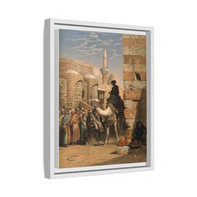 Egypt: a street with a man smoking and riding a camel. Chromolithograph after C. F. H. Werner, 1873.