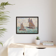 Two Sailboats at Grandcamp (Deux voiliers Ã Grandcamp) (ca. 1885) by Georges Seurat