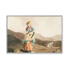 Illustration of the cranberry girl from The Costume of Yorkshire (1814) by George Walker - NOMADEN ART GALLERY