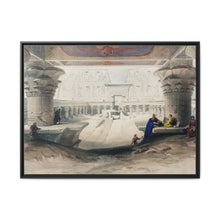 Ancient Egypt Art Print: Edfou Temple Portico View by David Roberts - Wall Art Canvas Print - NOMADEN ART GALLERY