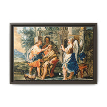 Tobias restoring the eyesight of Tobit in the presence of Raphael and Anna. Gouache painting by a Spanish painter, 19th century. - NOMADEN ART GALLERY