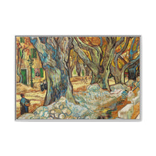 The Large Plane Trees (Road Menders at Saint-Rémy) (1889) by Vincent Van Gogh. Original from The Cleveland Museum of Art. - NOMADEN ART GALLERY