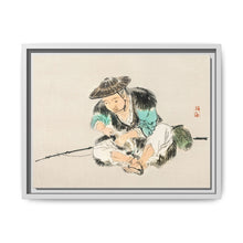 Man maintaining a fishing rod by Kōno Bairei (1844-1895) - NOMADEN ART GALLERY