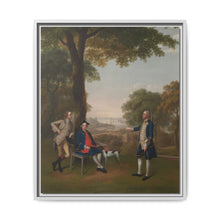 Arthur Holdsworth Conversing with Thomas Taylor and Captain Stancombe by the River Dart (1757) by Arthur Devis - NOMADEN ART GALLERY