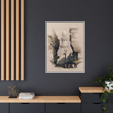 Cairo Street Scene: Vintage Egyptian Wall Art by David Roberts - Art Print Framed