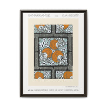 Flower pochoir pattern in Art Nouveau oriental style. Original from our own 1914 edition of Samarkande - NOMADEN ART GALLERY
