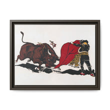 Matador and bull, aesthetic woodcut - NOMADEN ART GALLERY