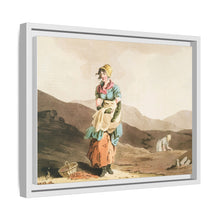 Illustration of the cranberry girl from The Costume of Yorkshire (1814) by George Walker