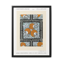 Flower pochoir pattern in Art Nouveau oriental style. Original from our own 1914 edition of Samarkande - NOMADEN ART GALLERY