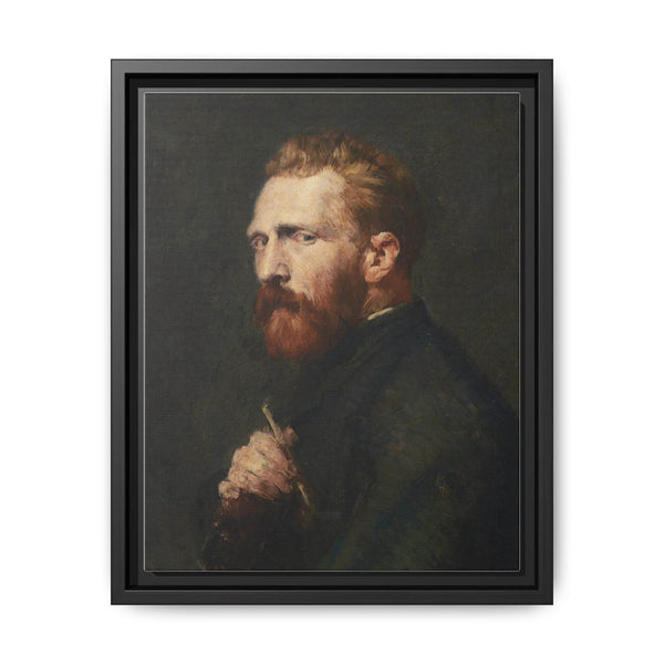 Framed Matte Canvas Wall Art - Vintage Portrait of Artist - NOMADEN ART GALLERY